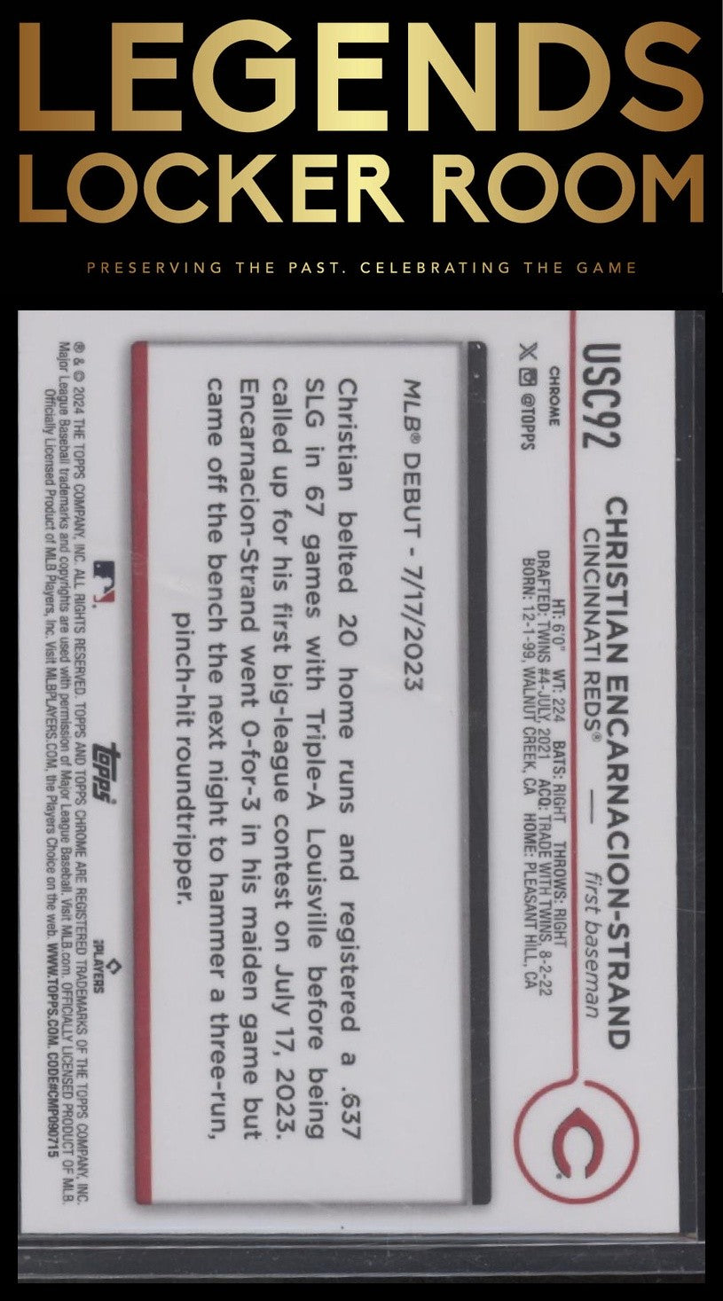 2024 Topps Chrome Update #USC92 Christian Encarnacion-Strand Negative Refractors