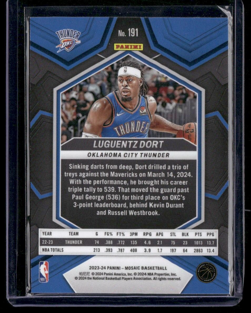 2023-24 Panini Mosaic #191 Luguentz Dort