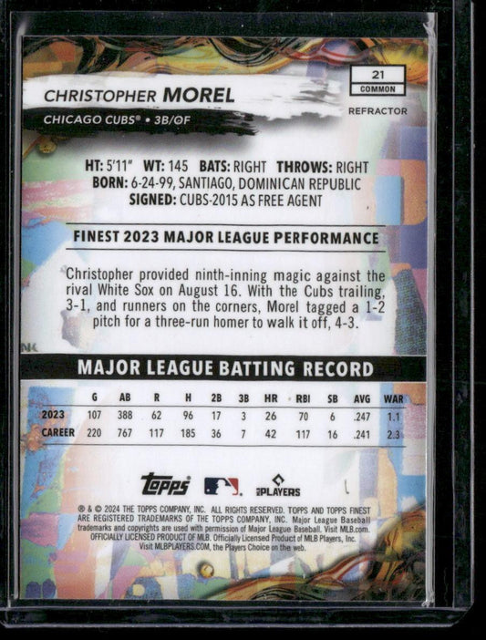 2024 Finest #21 Christopher Morel Refractors
