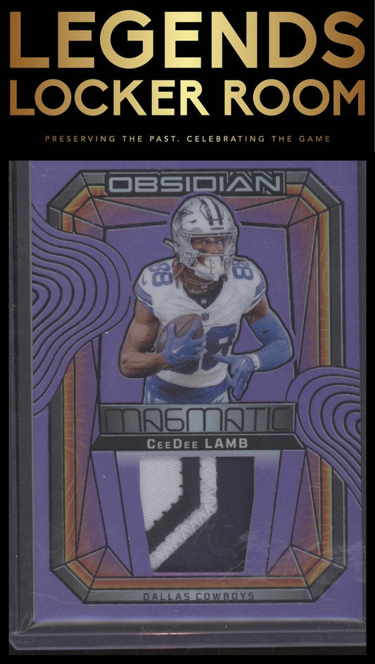 2024 Panini Obsidian - Magmatic Memorabilia Purple #11 CeeDee Lamb #/49