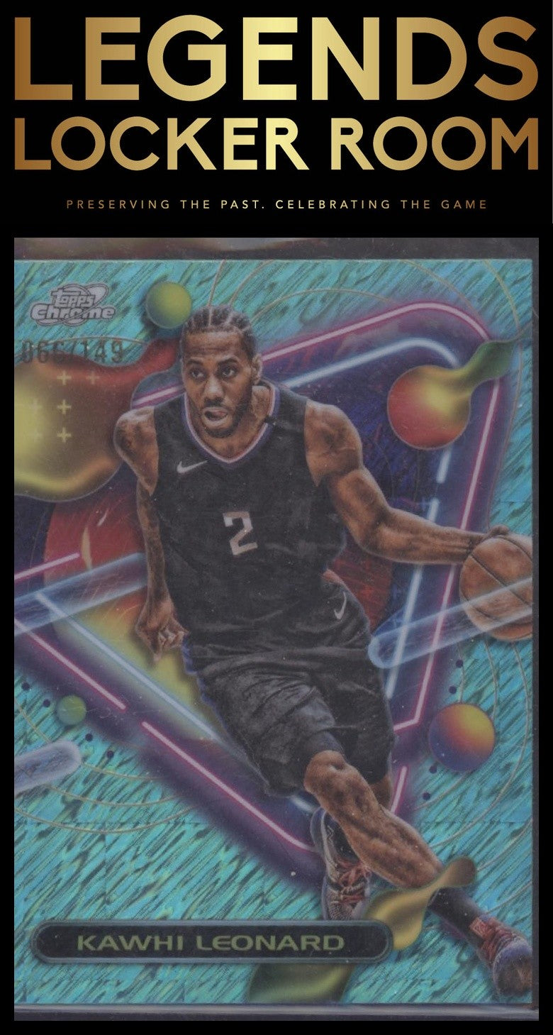 2023-24 Topps Chrome Cosmic #154 Kawhi Leonard Aqua Equinox Refractors #/149