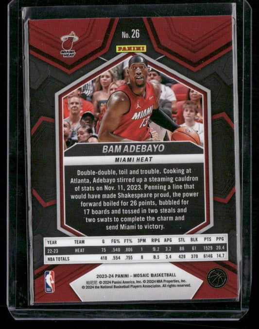 2023-24 Panini Mosaic #26 Bam Adebayo