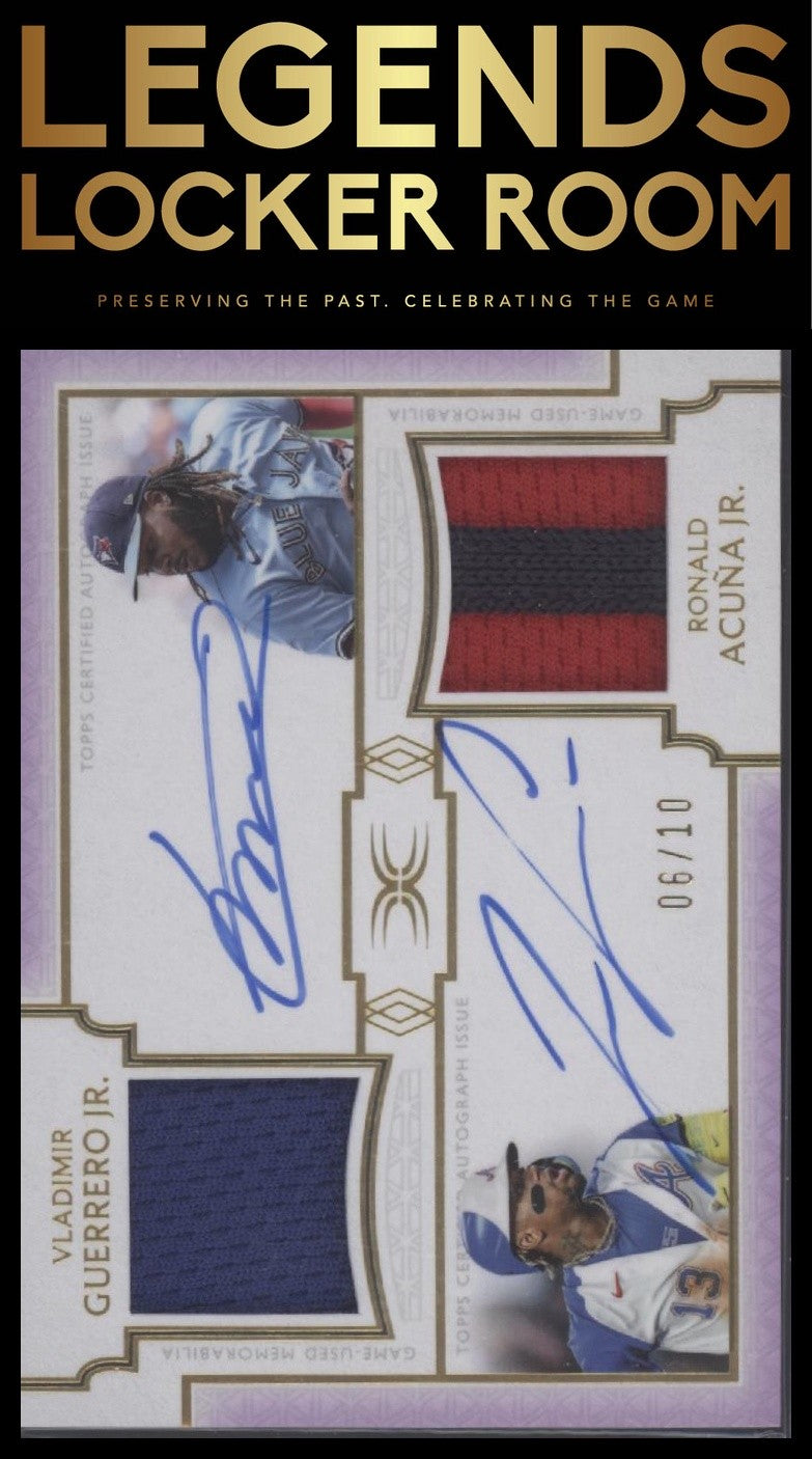 2024 Topps Definitive Vladimir Guerrero Jr. Ronald Acuna Jr. Jersey Auto /10
