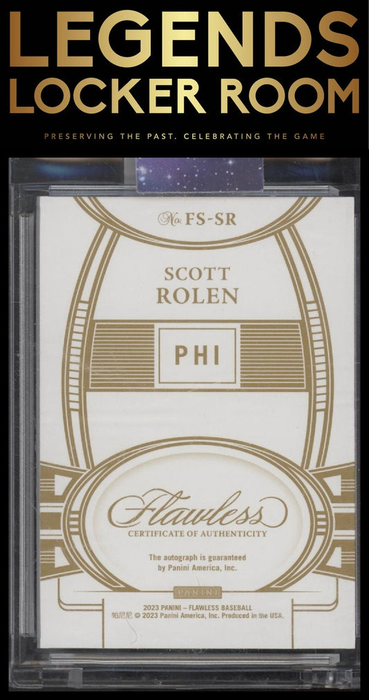 2023 Panini Flawless #FS-SR Scott Rolen Flawless Signatures Ruby #/20