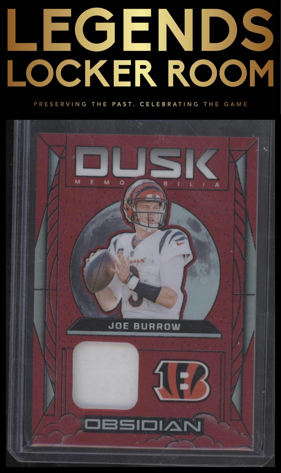 2024 Panini Obsidian - Dusk Memorabilia Red #DM-JBW Joe Burrow #/75