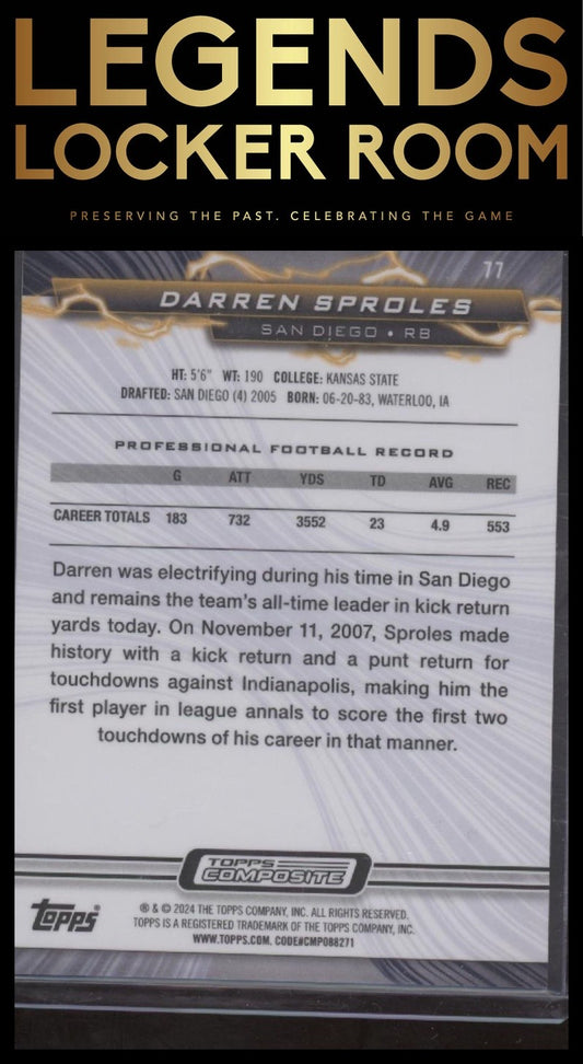 2023 Topps Composite #77 Darren Sproles Resurgence Gold Power Surge #/50