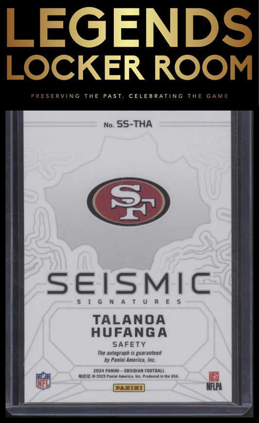 2024 Panini Obsidian - Seismic Signatures #SS-THA Talanoa Hufanga