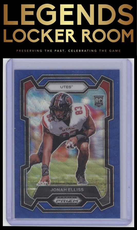 2024 Panini Prizm Draft Picks #164 Jonah Elliss Blue Wave #/249