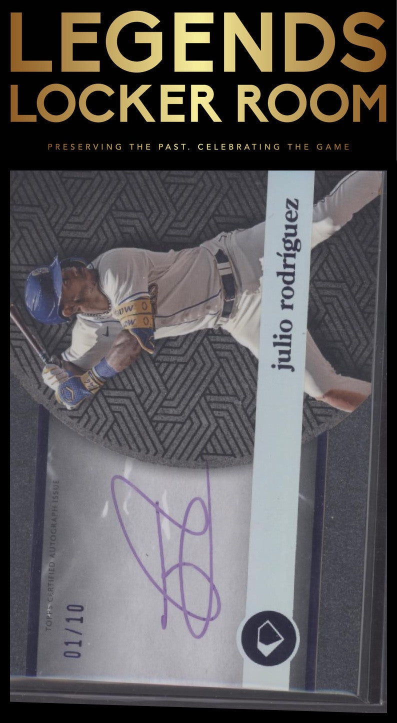 2024 Topps Diamond Icons Julio Rodríguez White Polychromatink Purple Ink #/10