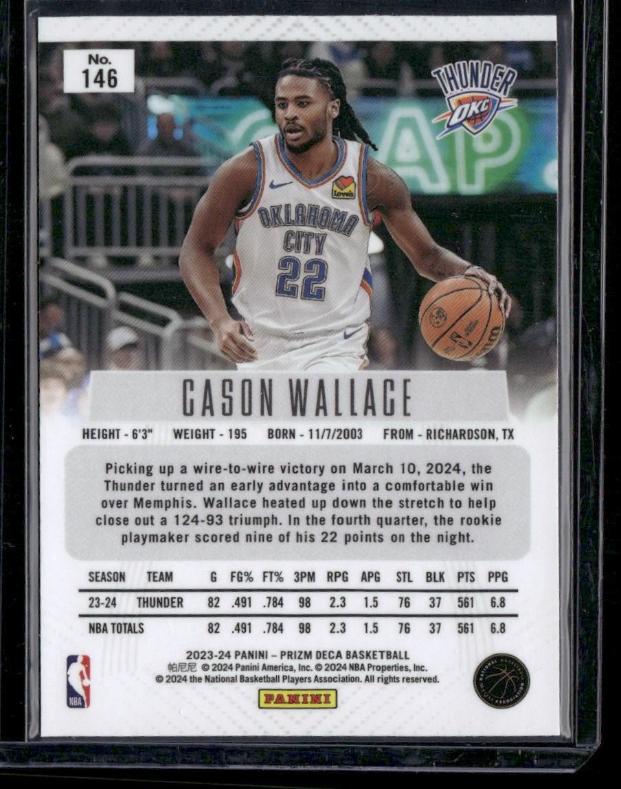 2023-24 Panini Prizm Deca #146 Cason Wallace