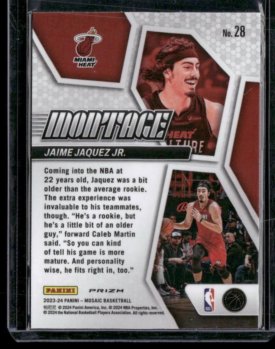 2023-24 Panini Mosaic #28 Jaime Jaquez Jr. Montage Mosaic