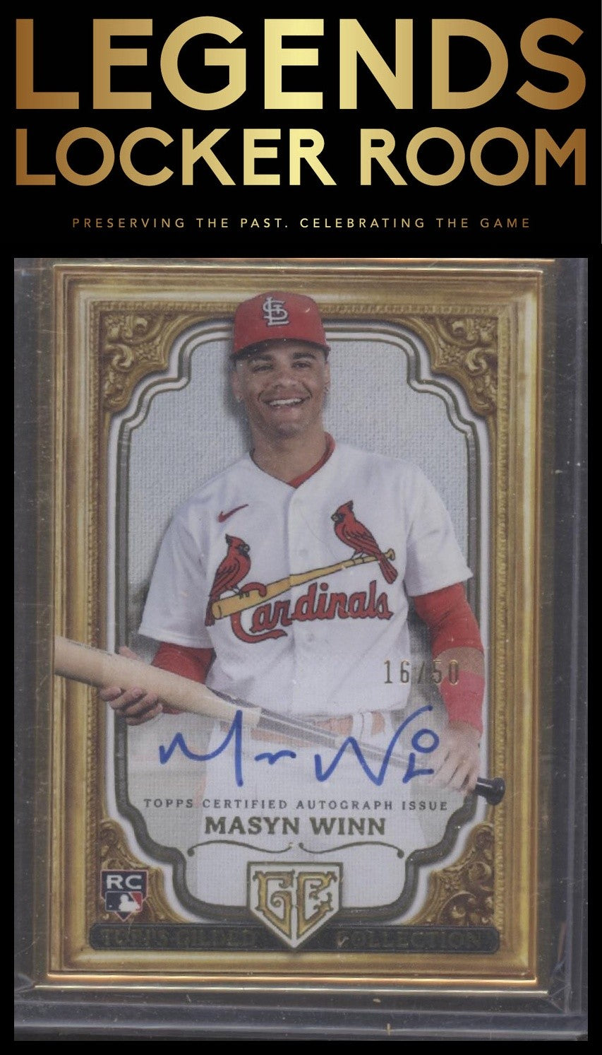 2024 Topps Gilded Collection Masyn Winn Topps Gallery of Gold Auto /50