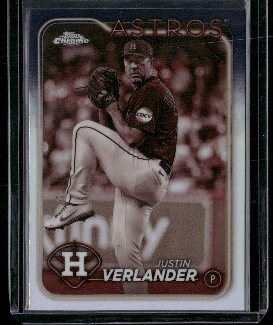 2024 Topps Chrome #291 Justin Verlander Sepia Refractors