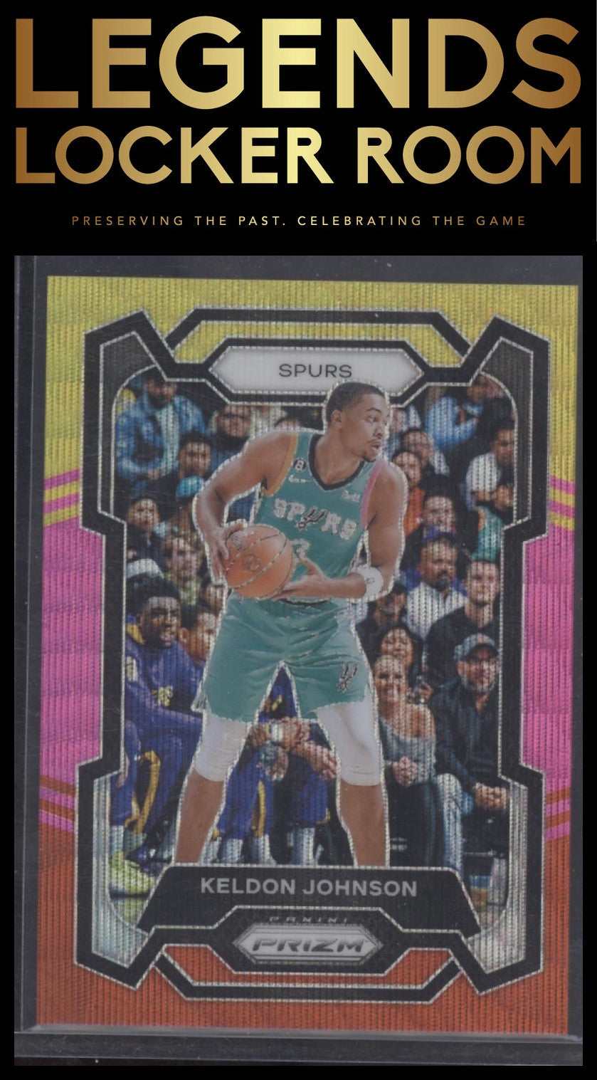 2023-24 Panini Prizm #82 Keldon Johnson Prizms Multi Wave #/88