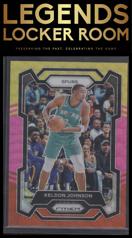 2023-24 Panini Prizm #82 Keldon Johnson Prizms Multi Wave #/88