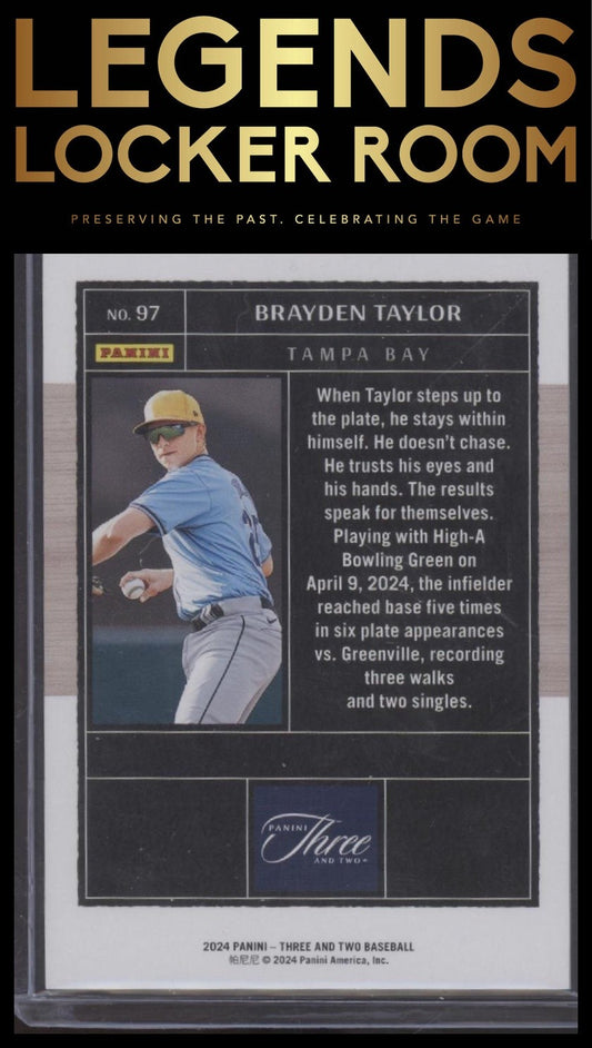 2024 Panini Three and Two #97 Brayden Taylor Orange #/25