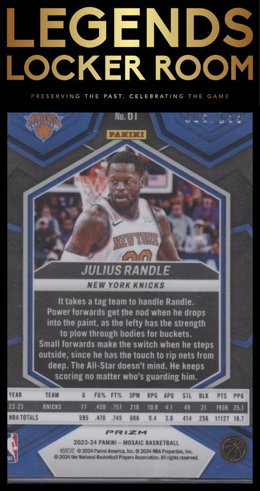 2023-24 Panini Mosaic #61 Julius Randle Blue #/199