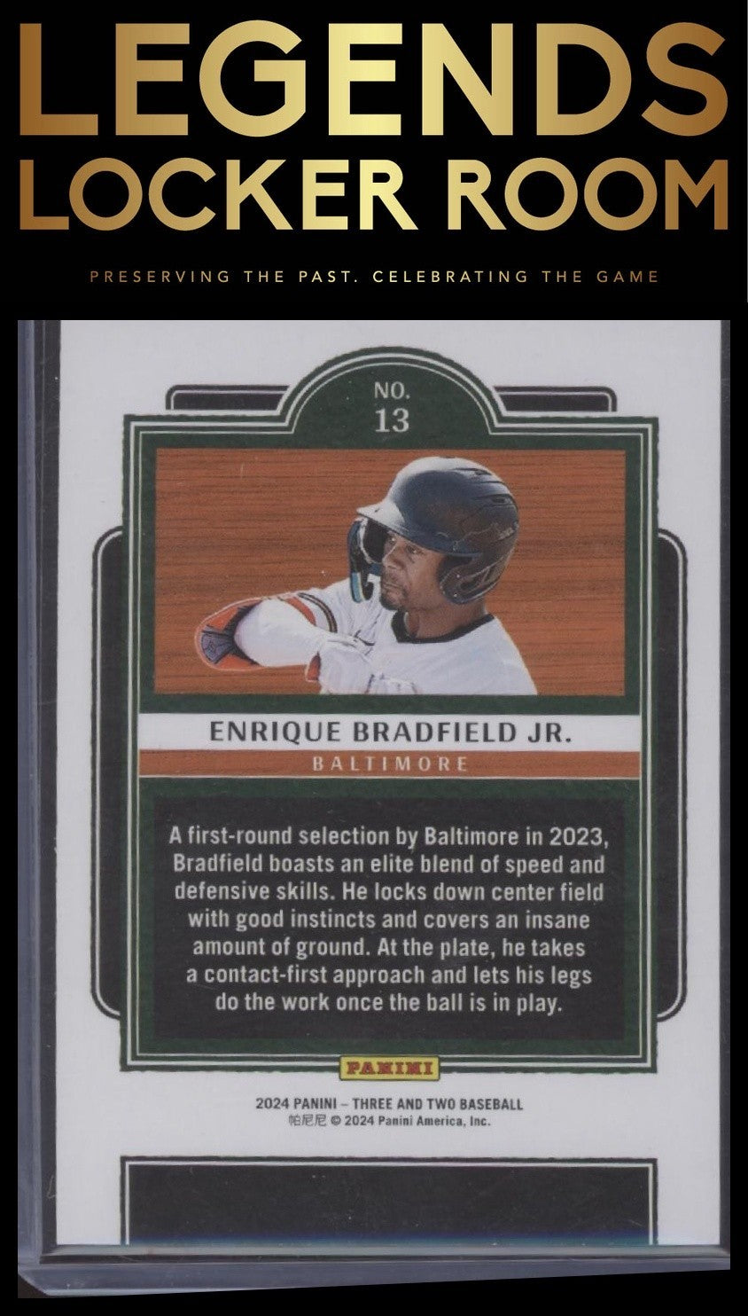 2024 Panini Three and Two #13 Enrique Bradfield Jr. Full Count #/32