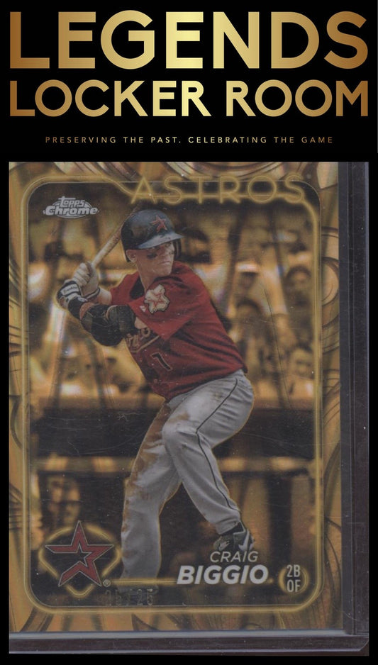 2024 Topps Gilded Collection #121 Craig Biggio Gold Ray Wave 25/25