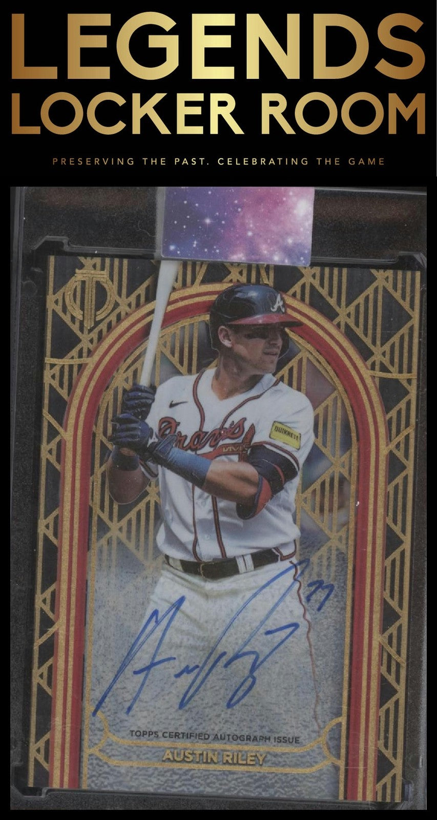 2024 Topps Tribute #IPA-ARI Austin Riley Iconic Perspectives Autographs Red #/10