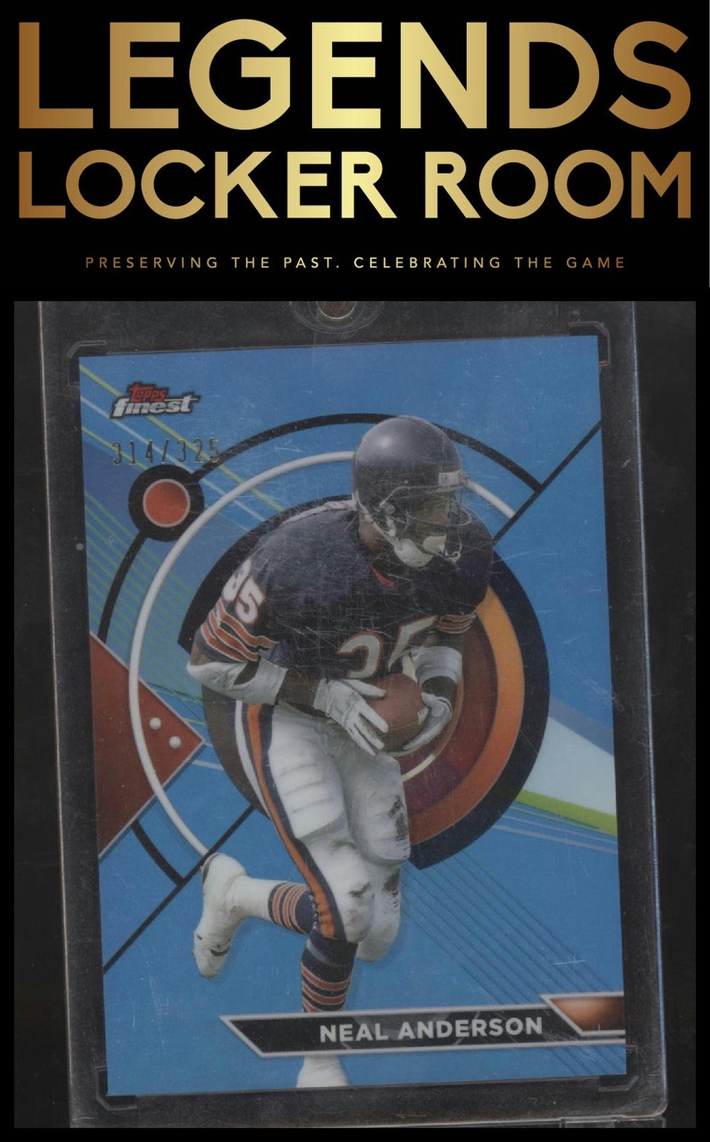 2023 Topps Composite #160 Neal Anderson Finest Sky Blue Refractor #/325