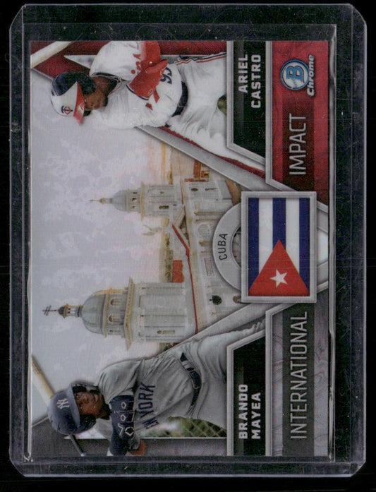 2024 Bowman Chrome #II-10 Ariel Castro / Brando Mayea International Impact