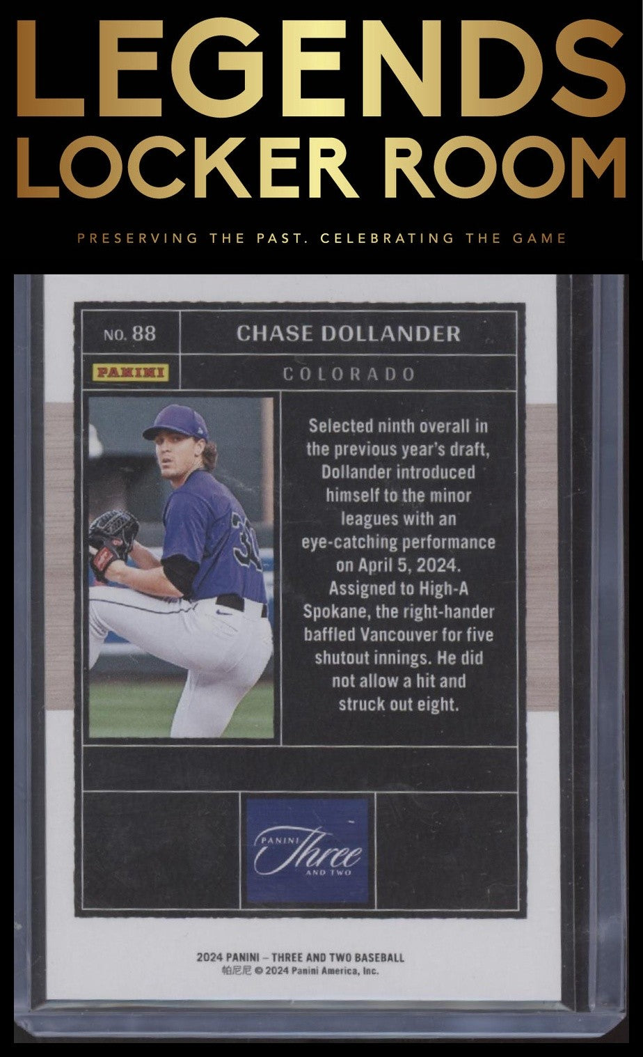 2024 Panini Three and Two #88 Chase Dollander Holo Silver #/49