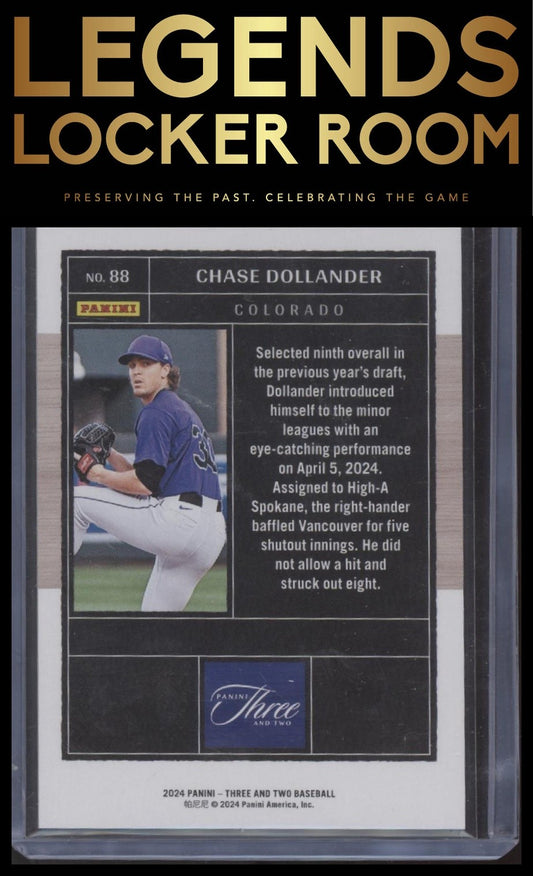 2024 Panini Three and Two #88 Chase Dollander Holo Silver #/49