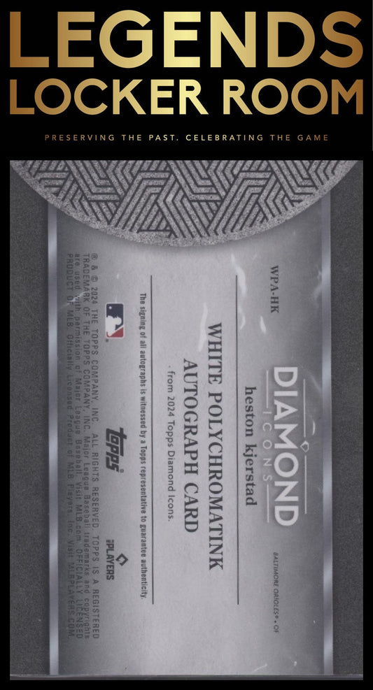 2024 Topps Diamond Icons Heston Kjerstad White Polychromatink Red Ink #/15