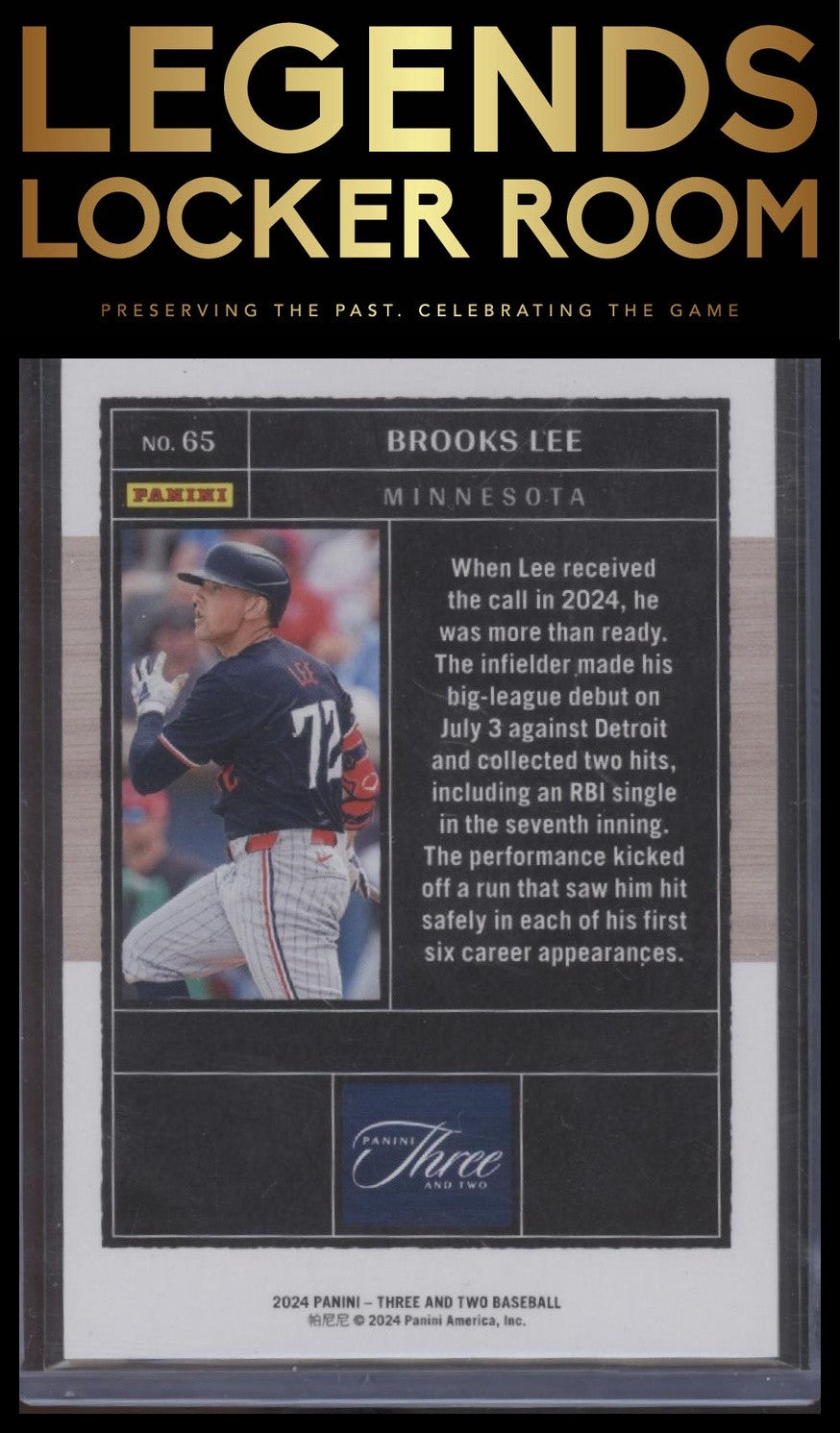 2024 Panini Three and Two #65 Brooks Lee Full Count (Parallel) #/32