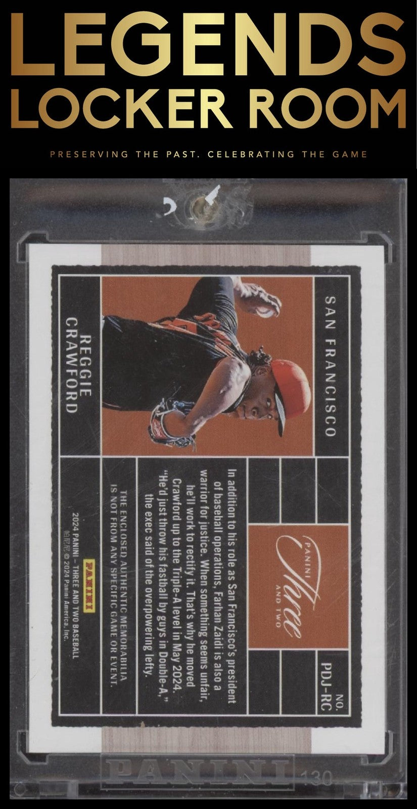 2024 Panini Three and Two Reggie Crawford Dual Patch RC /32 Prospect