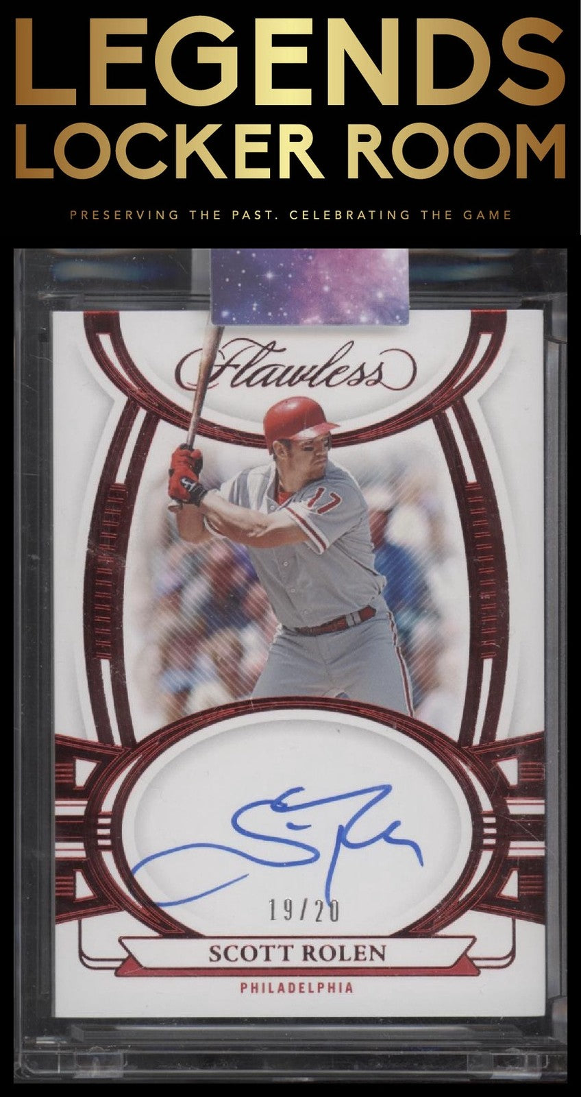 2023 Panini Flawless #FS-SR Scott Rolen Flawless Signatures Ruby #/20