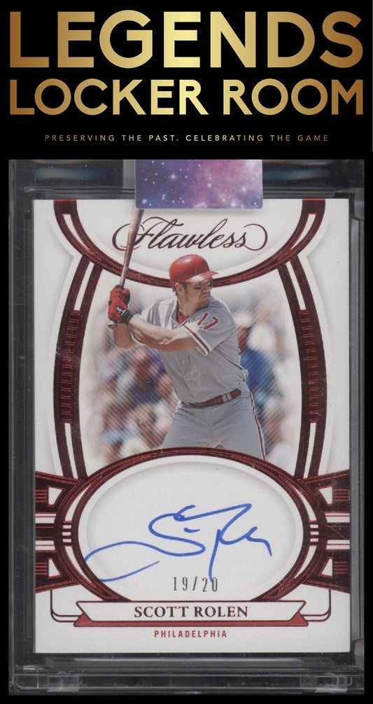 2023 Panini Flawless #FS-SR Scott Rolen Flawless Signatures Ruby #/20