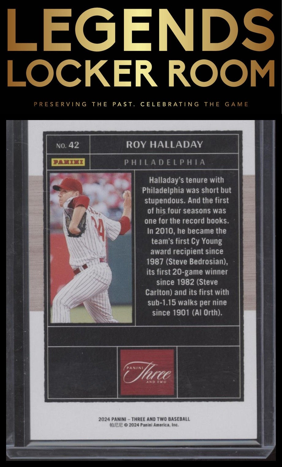 2024 Panini Three and Two #42 Roy Halladay Holo Silver #/49