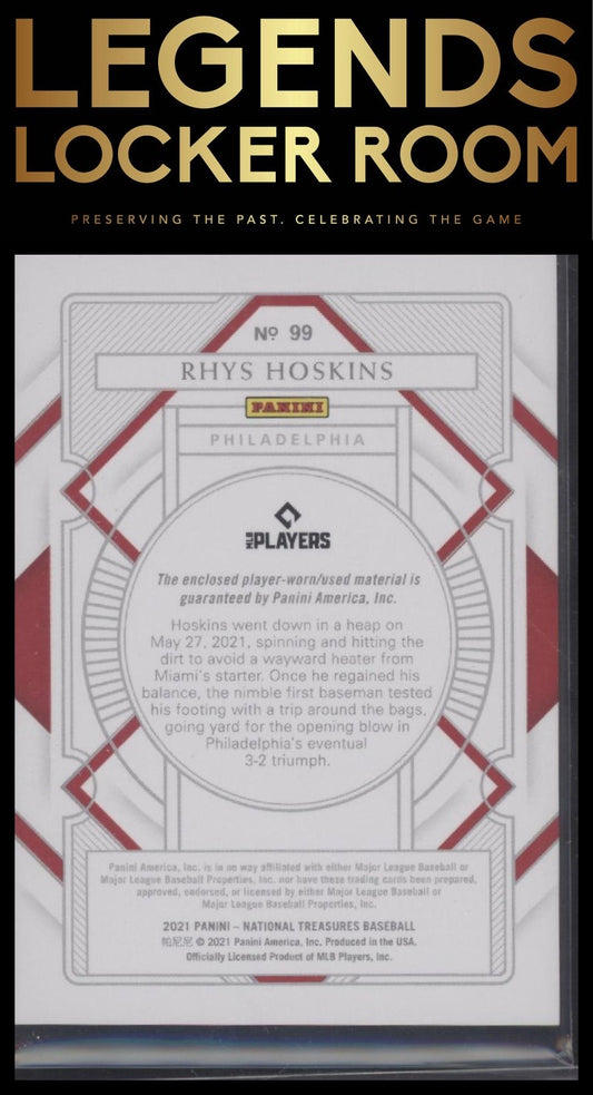 2021 Panini National Treasures #99 Rhys Hoskins #/99