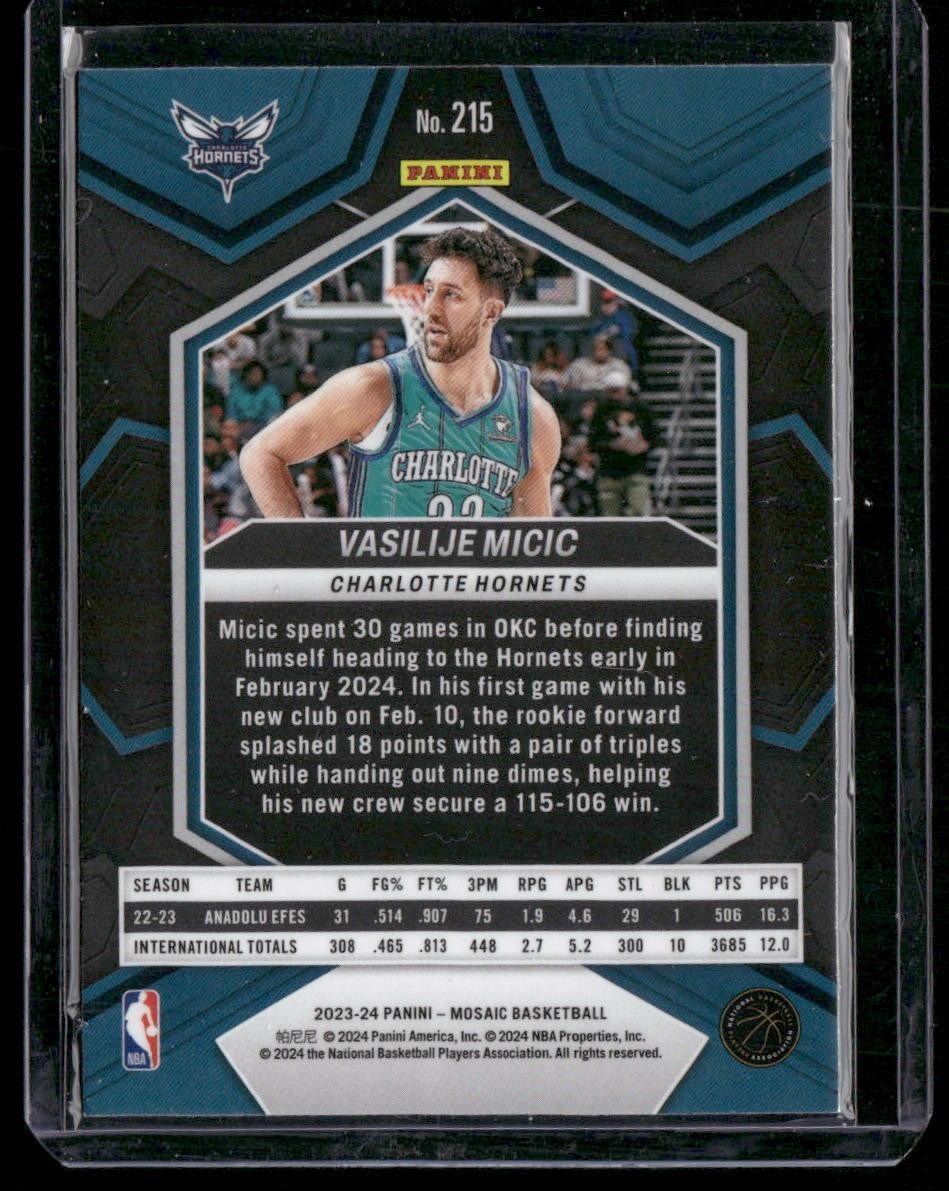2023-24 Panini Mosaic #215 Vasilije Micic