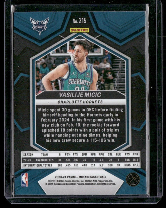 2023-24 Panini Mosaic #215 Vasilije Micic