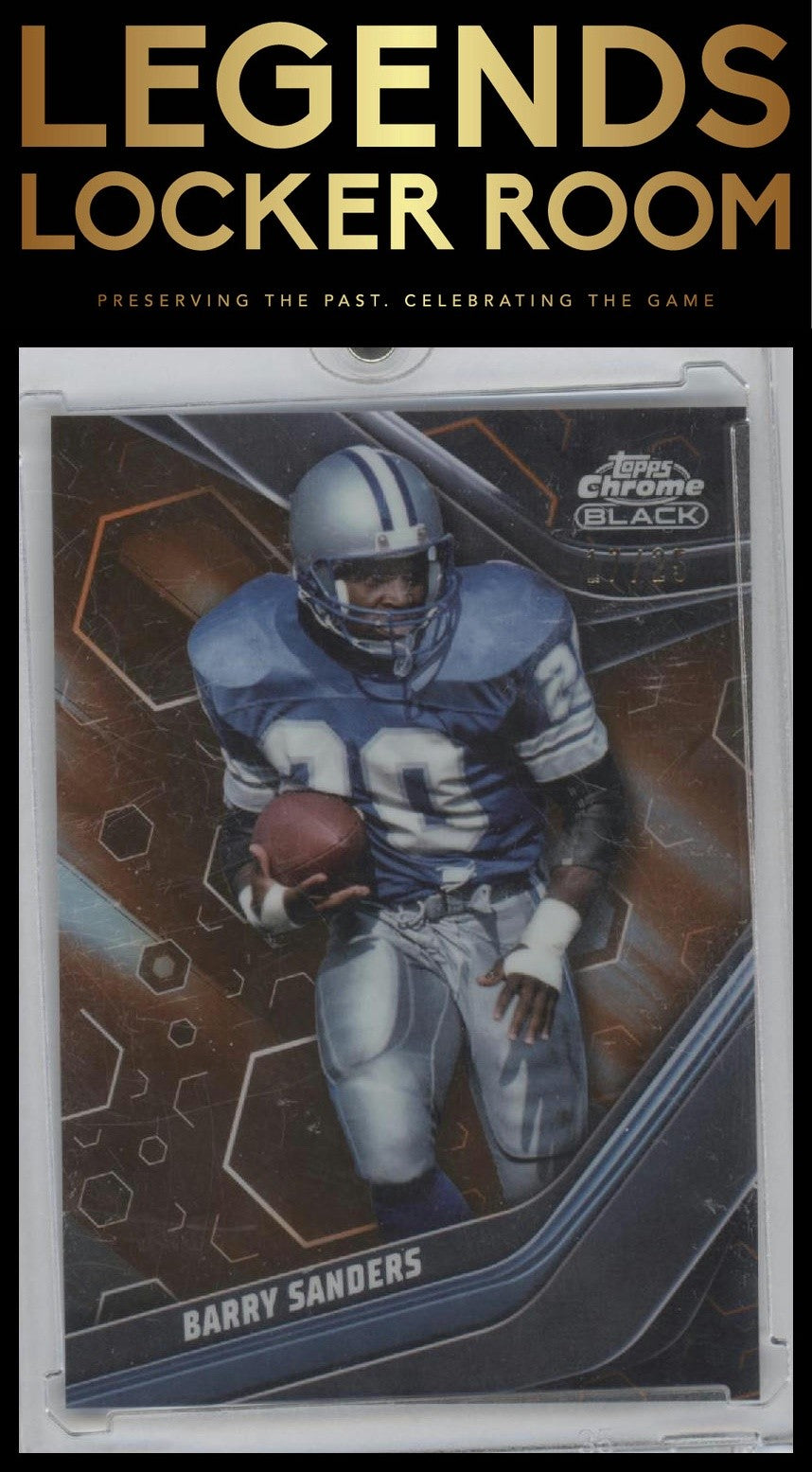 2023 Topps Composite #118 Barry Sanders Topps Chrome Black Orange Refractor #/25