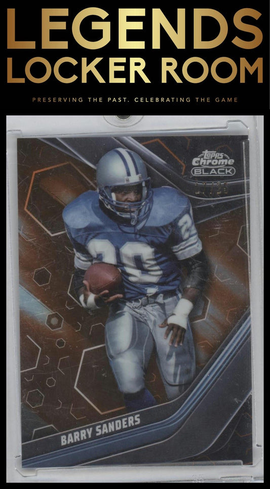 2023 Topps Composite #118 Barry Sanders Topps Chrome Black Orange Refractor #/25
