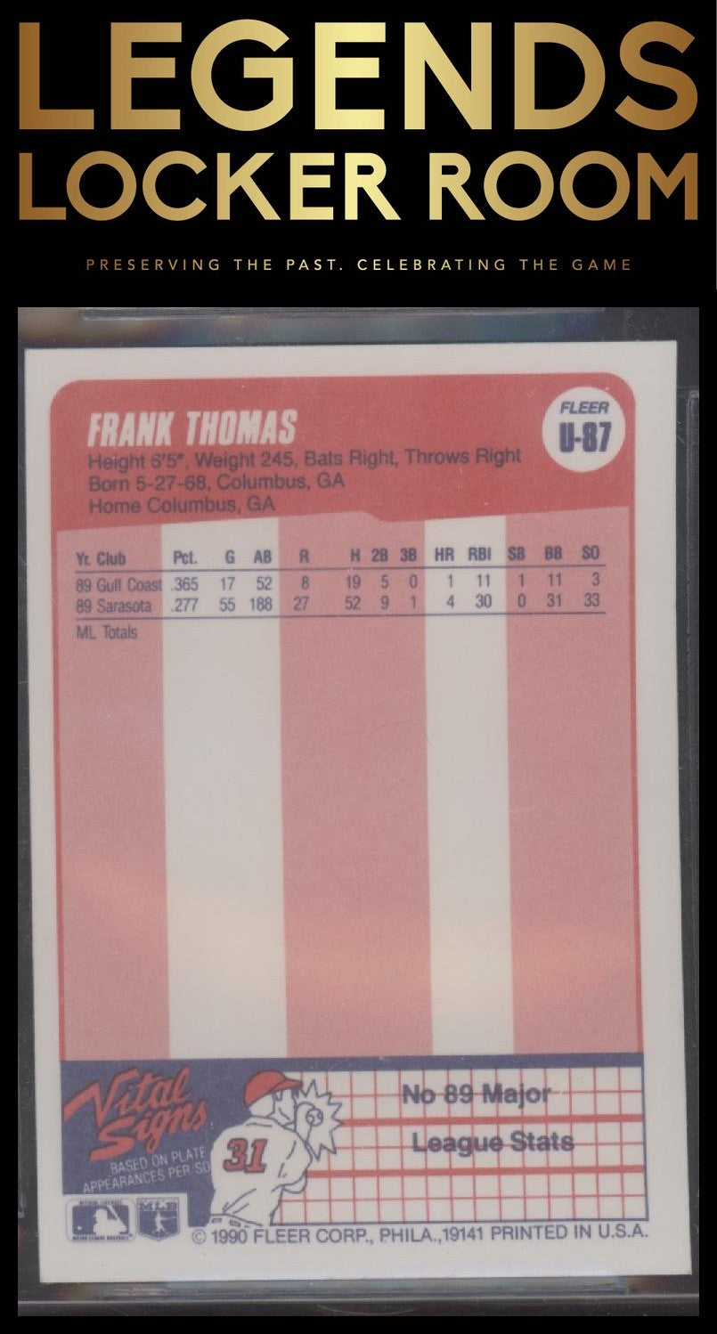 1990 Fleer Update #U-87 Frank Thomas auto