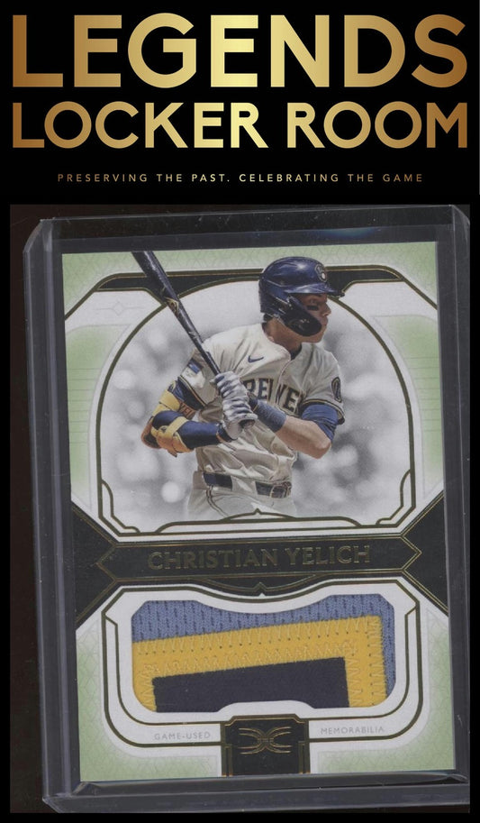 2024 Topps Definitive Collection Christian Yelich Jumbo Relic Green /15