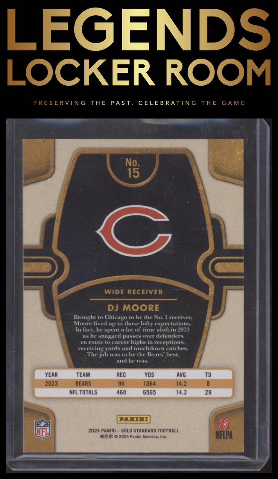 2024 Panini Gold Standard #15 DJ Moore Citrine #/40