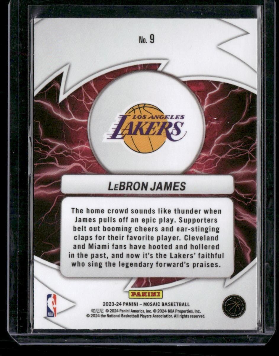 2023-24 Panini Mosaic #9 LeBron James Thunder Road