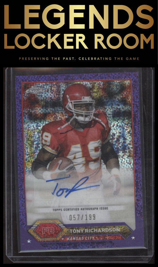 2023 Topps Composite Tony Richardson Topps Chrome Auto Purple Speckle #/199