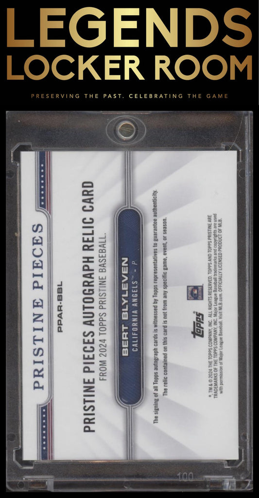 2024 Topps Pristine #PPAR-BBL Bert Blyleven Pristine Pieces Autographs Relics