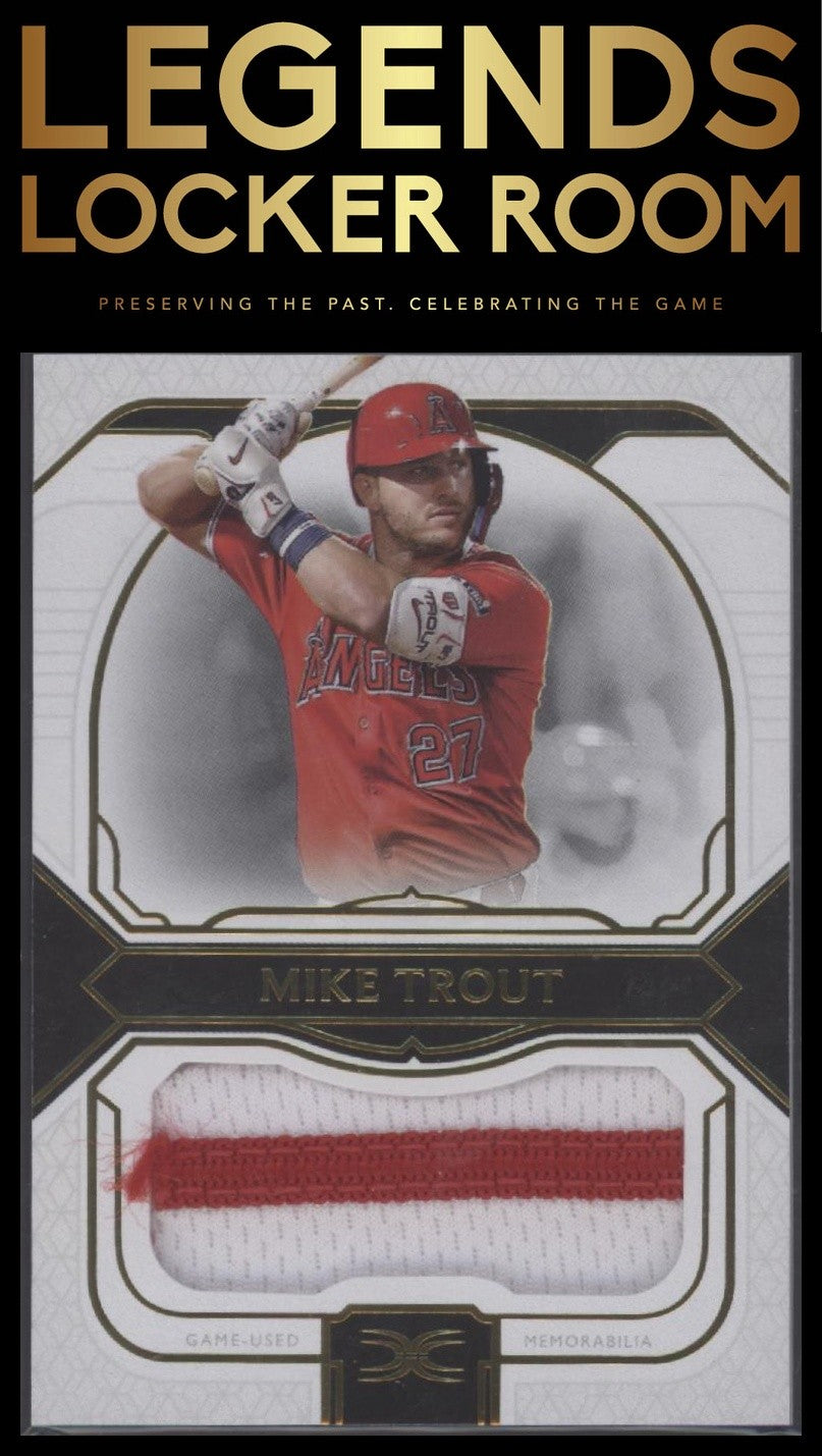 2024 Topps Definitive Collection #DJRC-MT Mike Trout Jumbo Relic Collection #/50