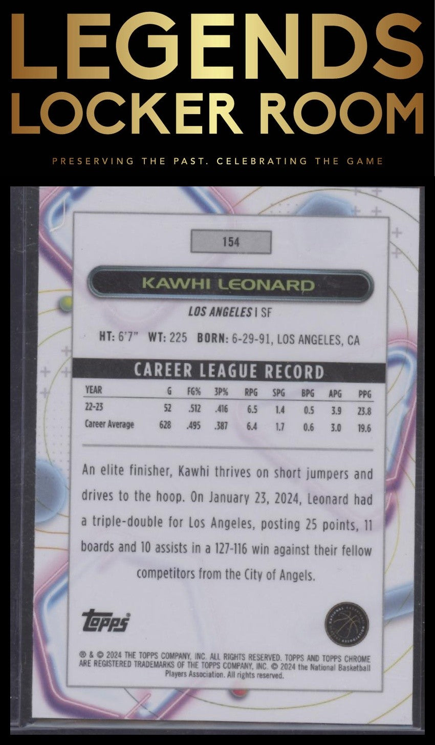 2023-24 Topps Chrome Cosmic #154 Kawhi Leonard Aqua Equinox Refractors #/149