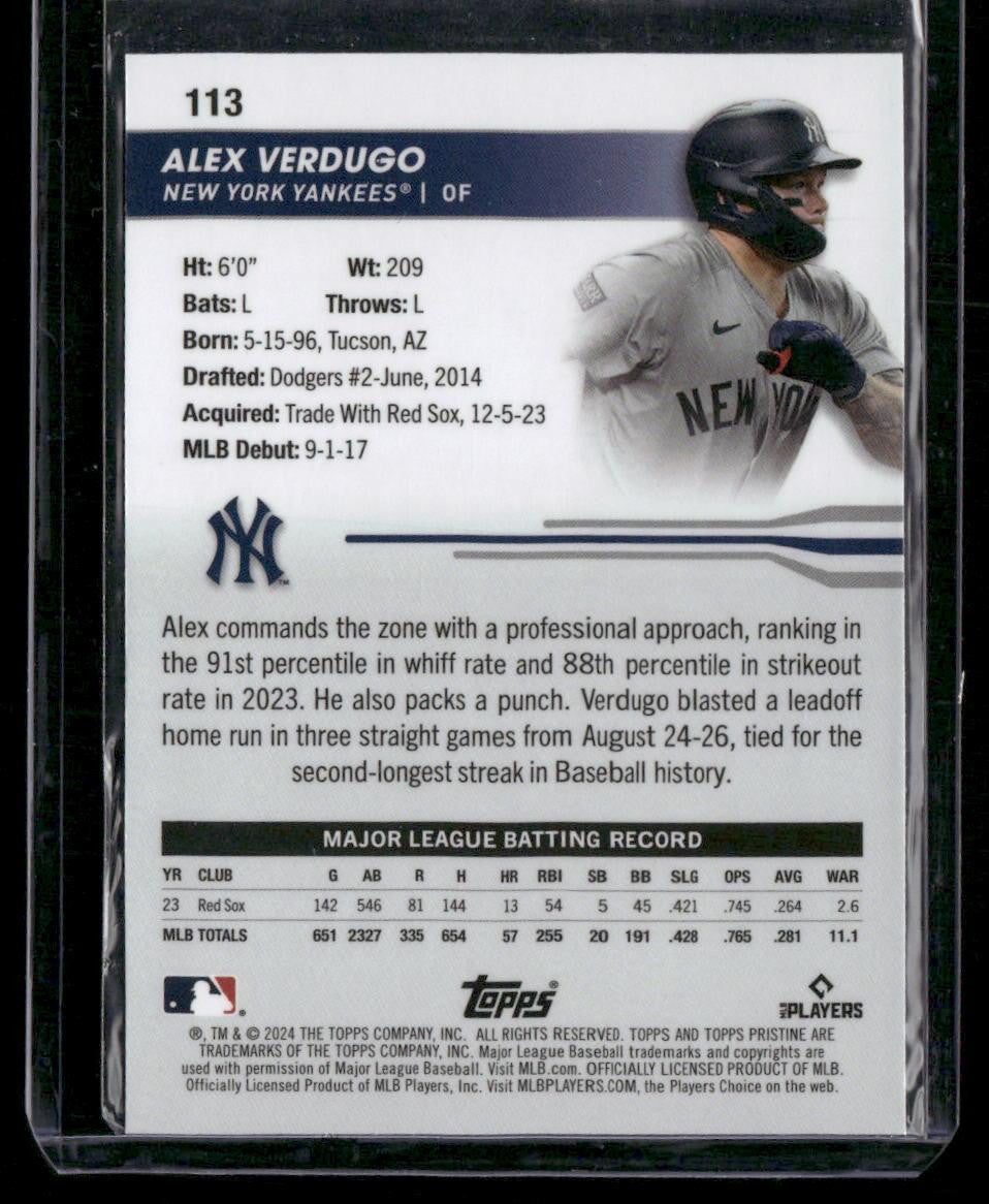 2024 Topps Pristine #113 Alex Verdugo