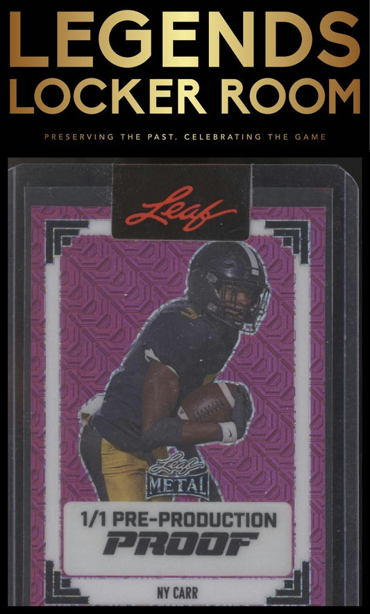 2024 Leaf Metal #81 Ny Carr Mojo Purple #/8