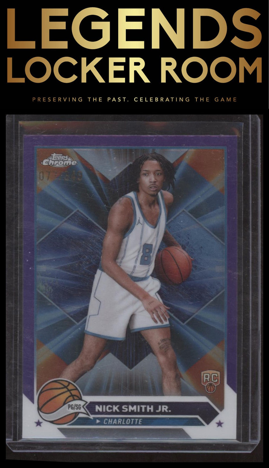 2023-24 Topps Chrome #86 Nick Smith Jr. Purple Refractors #/349